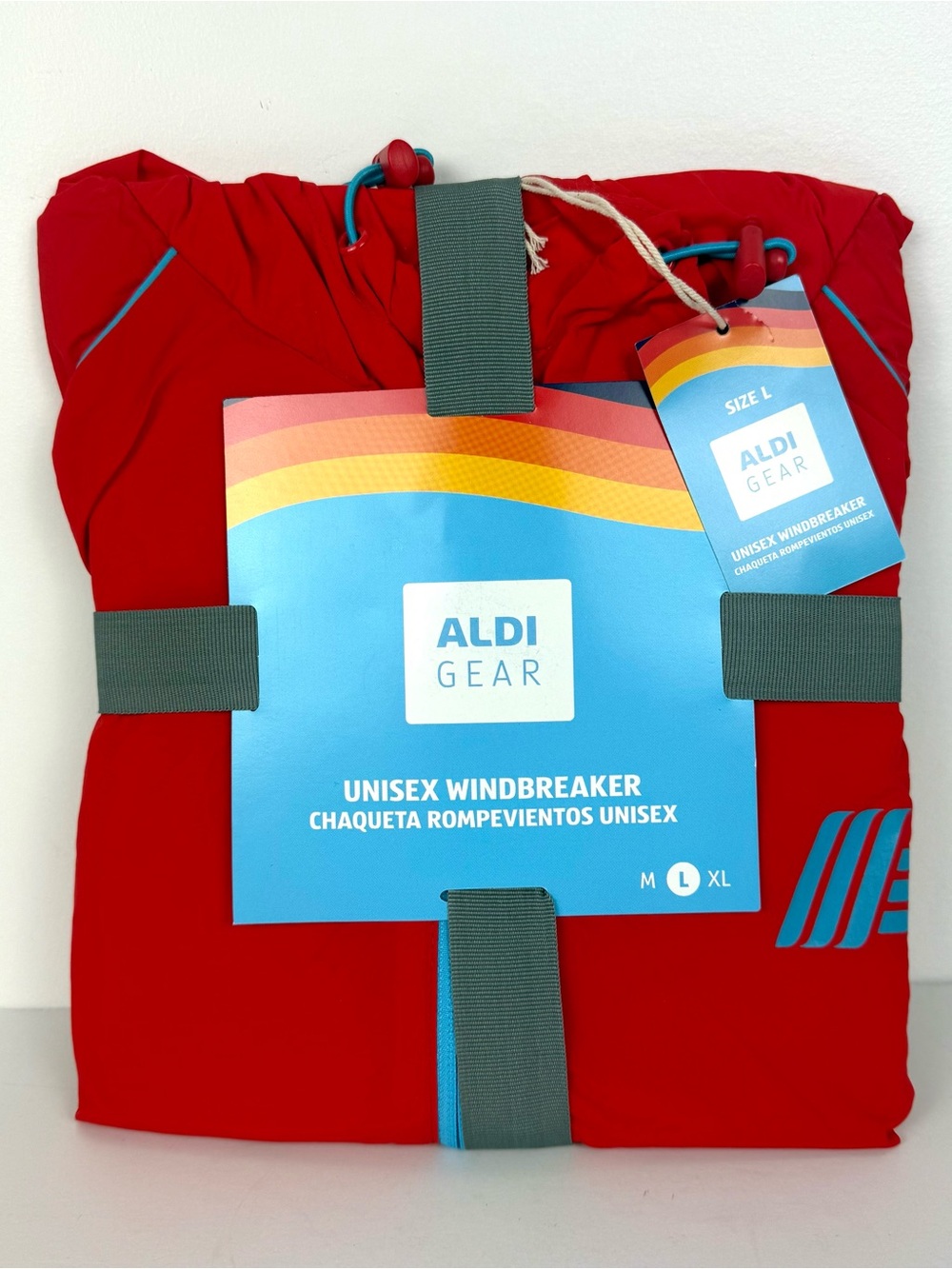 ALDI GEAR Unisex Windbreaker in Red L NWT